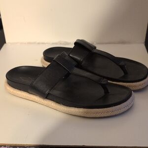 Joie Black Leather Men's Flip-Flops